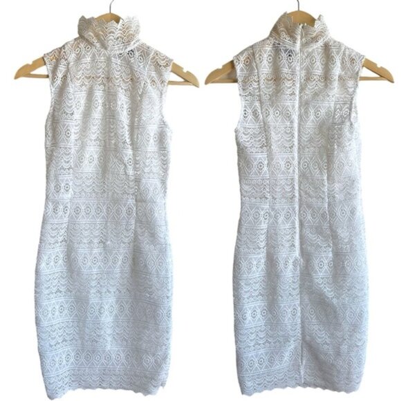 Abyss by Abby Lace Dress Size Small White - Picture 14 of 14